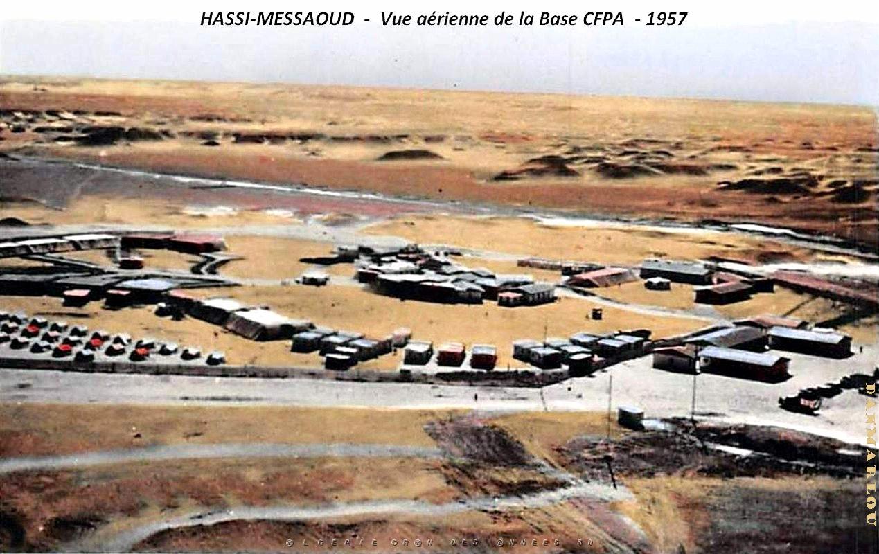 Hassi-Messaoud - Vue aerienne Base CFPA - 1957.jpg